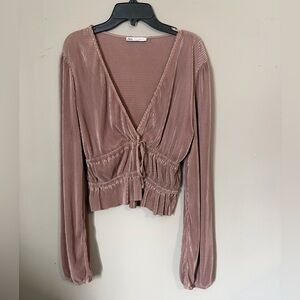 ZARA Pleated Blouse Size M